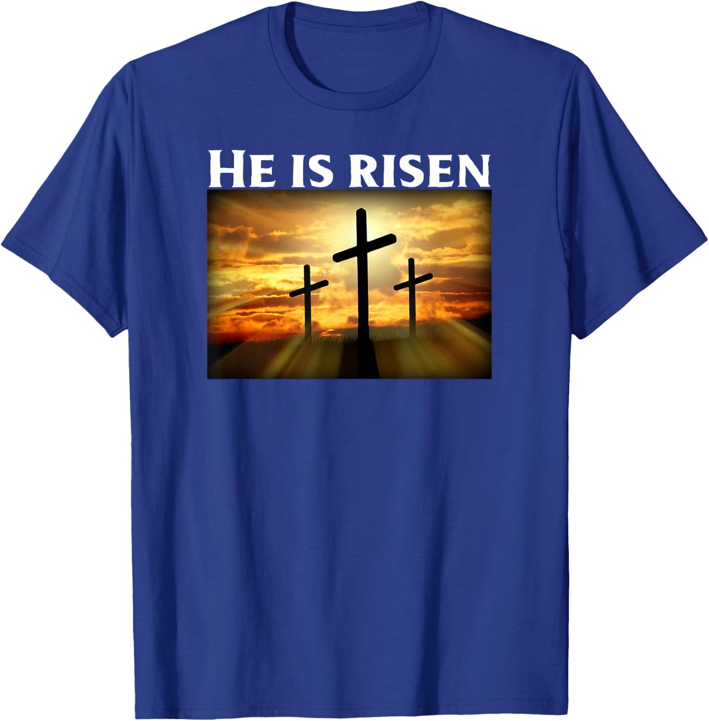 Easter T Shirt | He Is Risen T Shirt | Christian T Shirt T-Shirt - T-Shirt | Royal