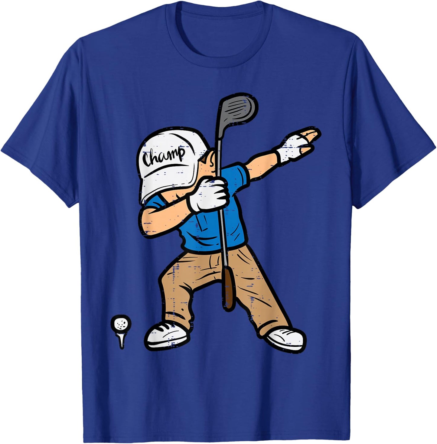 Dabbing Golfer Funny Golfing Golfer Dad Men Boys Kids Youth T-Shirt - T-Shirt | Royal