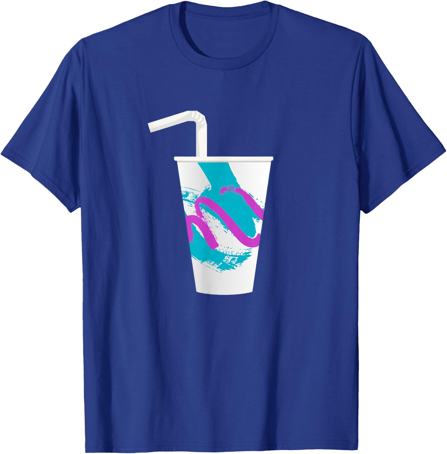 90s Soda Cup Vaporwave Aesthetic Paper Coffee Retro Teal T-Shirt - T-Shirt | Royal
