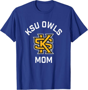 Kennesaw State University Owls Arched Mom T-Shirt - T-Shirt | Royal