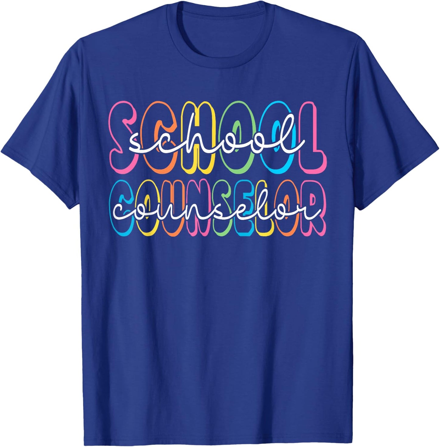 Retro School Counselor Counseling Teacher Appreciation T-Shirt - T-Shirt | Royal