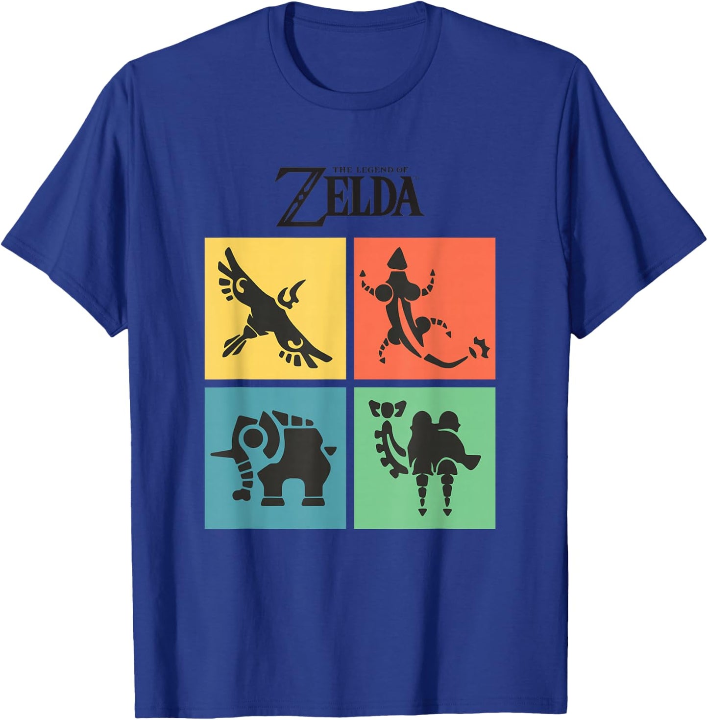 The Legend of Zelda Four Divine Beasts Color Box Up T-Shirt - T-Shirt | Royal