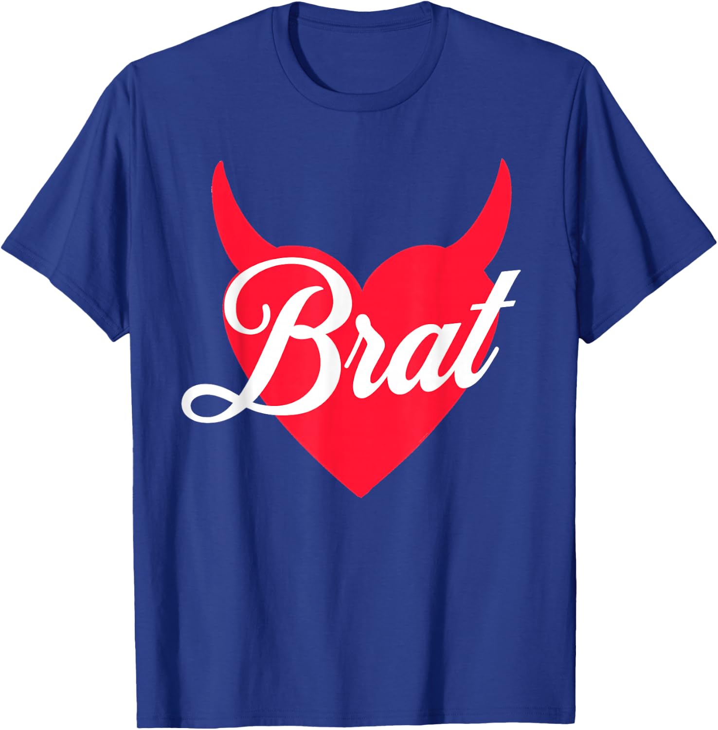 Brat Heart And Horns Funny Cute Bratty Princess Diva Kween T-Shirt - T-Shirt | Royal