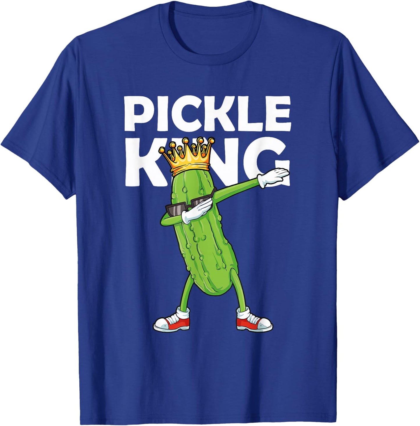 Dabbing Pickle King Cucumber Dab Funny Veggie Vegetarian T-Shirt - T-Shirt | Royal