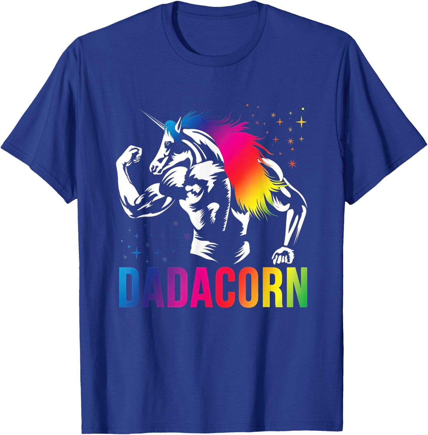 Fathers Day Gift Unicorn Dad Shirt Funny Dadacorn Men T-Shirt - T-Shirt | Royal
