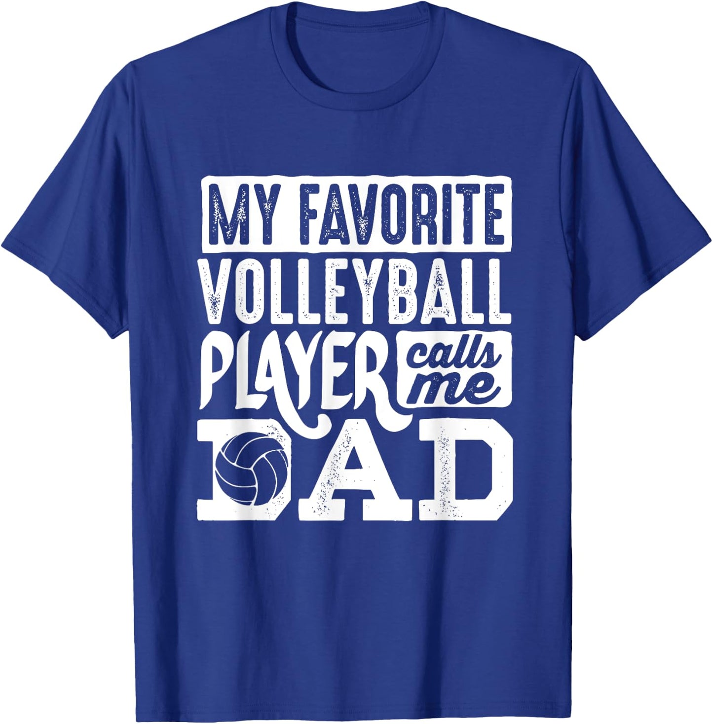 Volleyball Dad Shirt Men Volleyball Lover Volleyball Player T-Shirt - T-Shirt | Royal