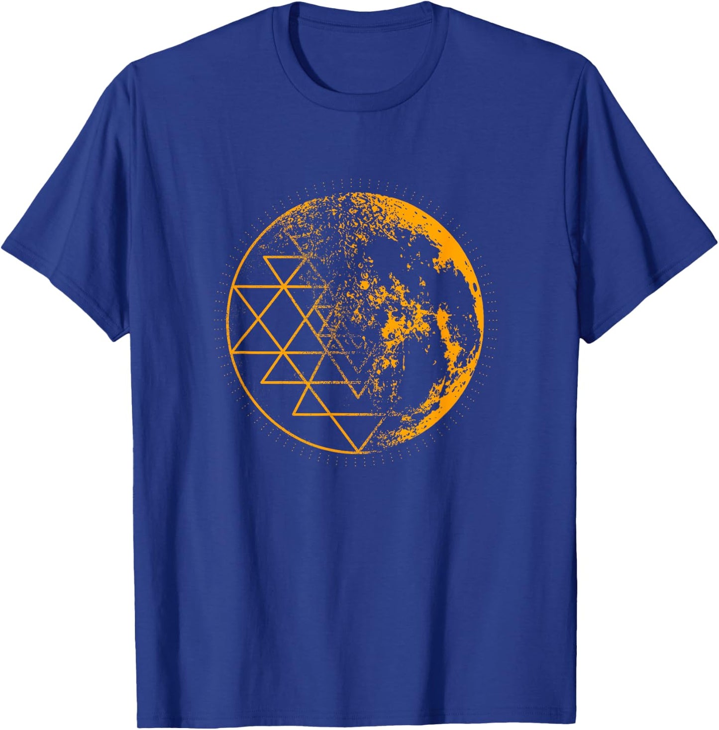 Metatron Cube Mandala Geometry Full Moon T-Shirt - T-Shirt | Royal