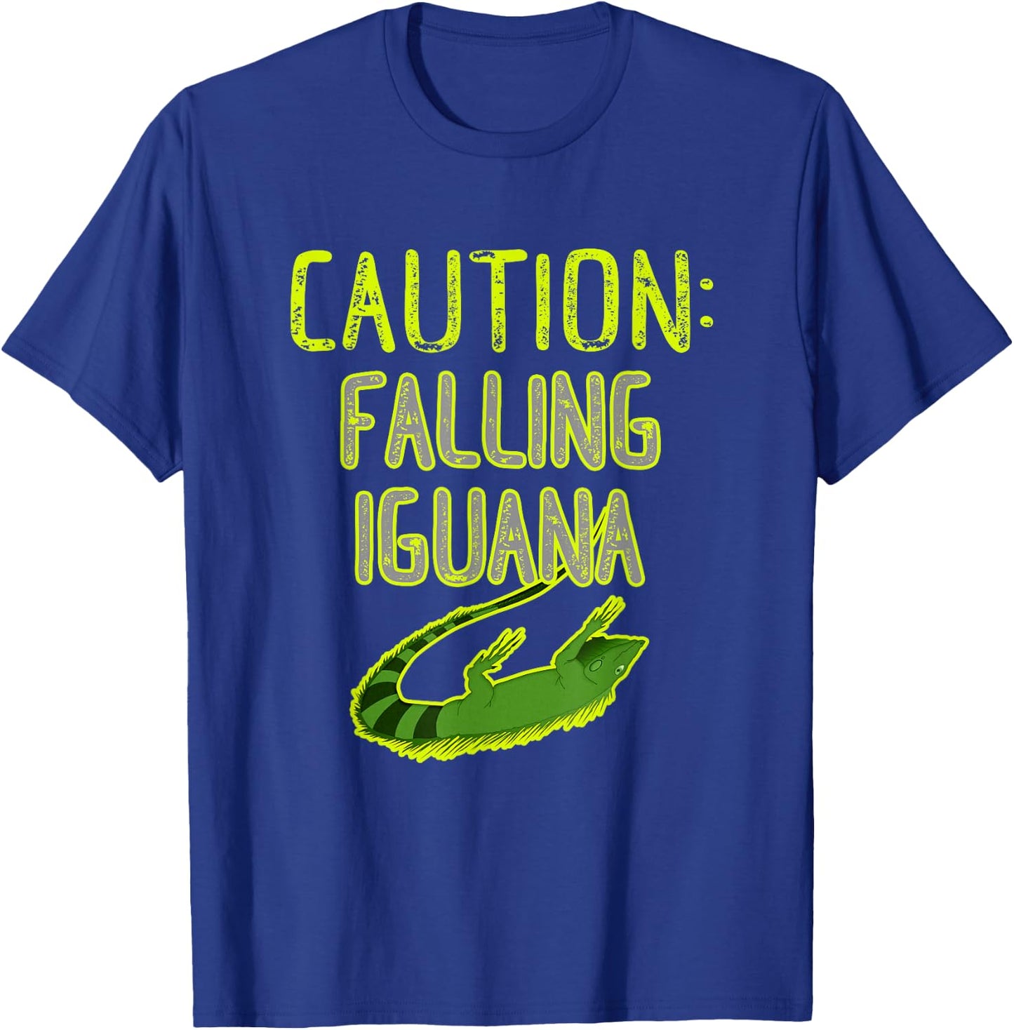 Falling Iguana Freeze Funny Florida T-Shirt - T-Shirt | Royal