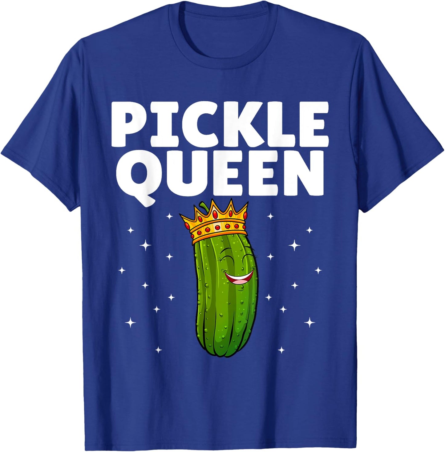 Pickle Queen Art Girls Kids Cucumber Pickle Lover T-Shirt - T-Shirt | Royal