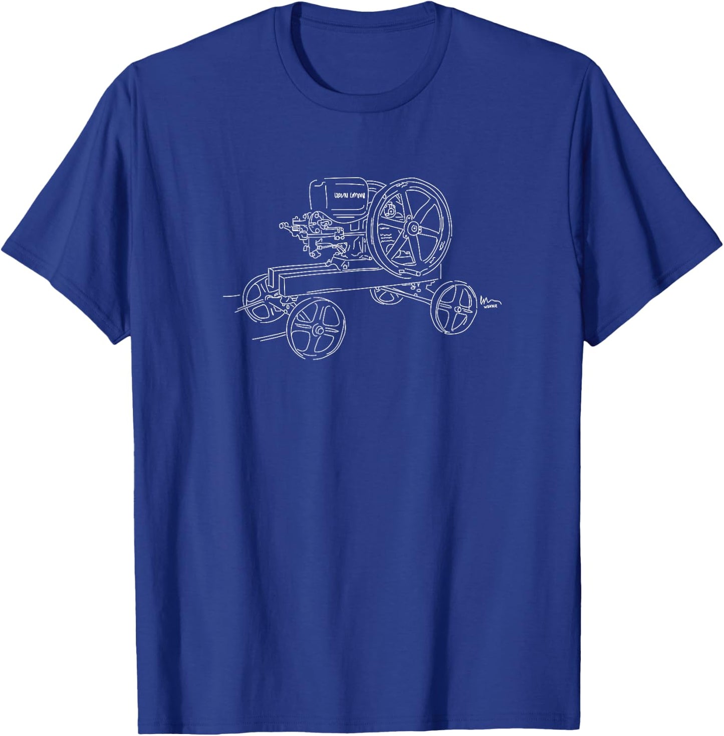 Vintage Antique Hit and Miss Gasoline Engine Tractor Motor T-Shirt - T-Shirt | Royal