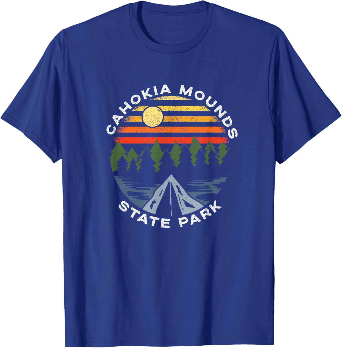 Cahokia Mounds State Park Illinois Forest Camping Vacation T-Shirt - T-Shirt | Royal