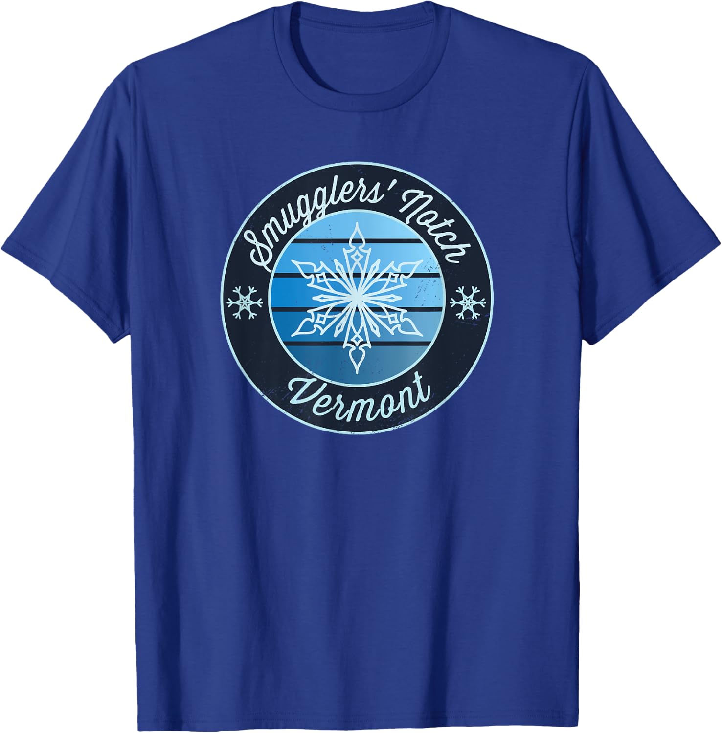 Smugglers' Notch Vermont VT Ski Souvenir Snow Graphic T-Shirt - T-Shirt | Royal