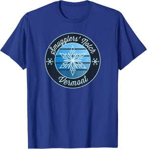 Smugglers' Notch Vermont VT Ski Souvenir Snow Graphic T-Shirt - T-Shirt | Royal