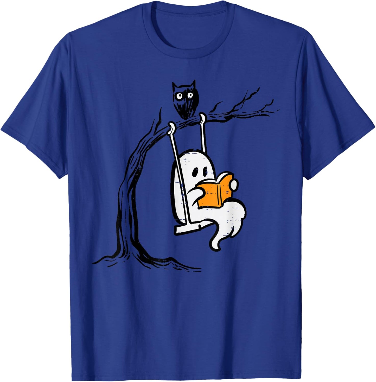 Halloween Ghost Swing Reading Vintage Costume Women Kids Men T-Shirt - T-Shirt | Royal