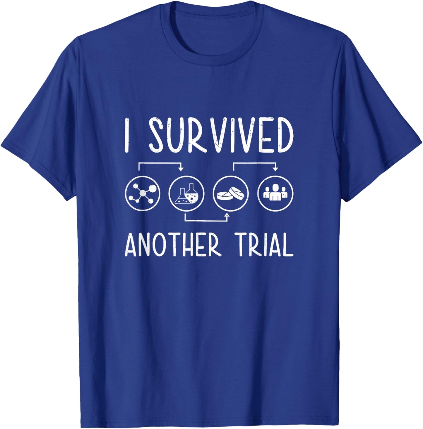 Funny I Survived Another Trial Clinical Research Coordinator T-Shirt - T-Shirt | Royal