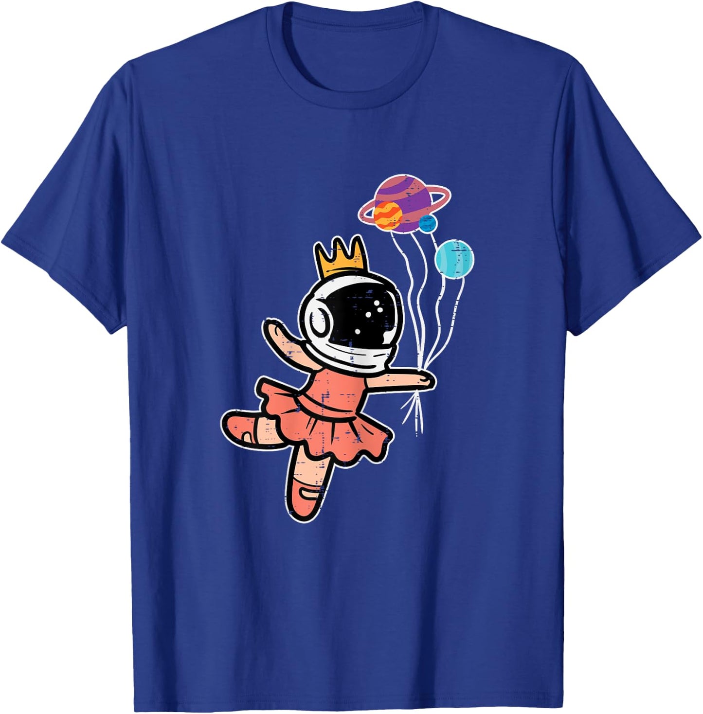 Astronaut Ballet Dancer Space Galaxy Girls Kids Youth Women T-Shirt - T-Shirt | Royal