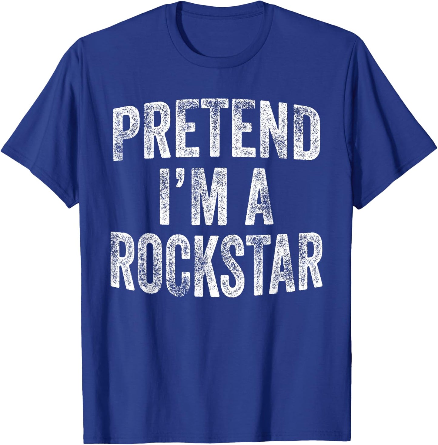 Pretend I'm A Rockstar Costume Family Halloween Rock Star T-Shirt - T-Shirt | Royal