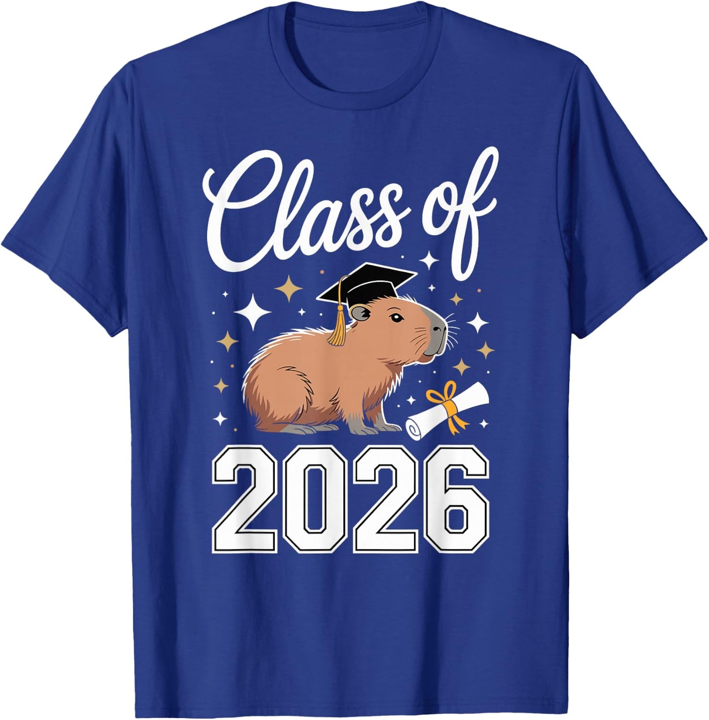 Capybara Graduation T-Shirt - T-Shirt | Royal