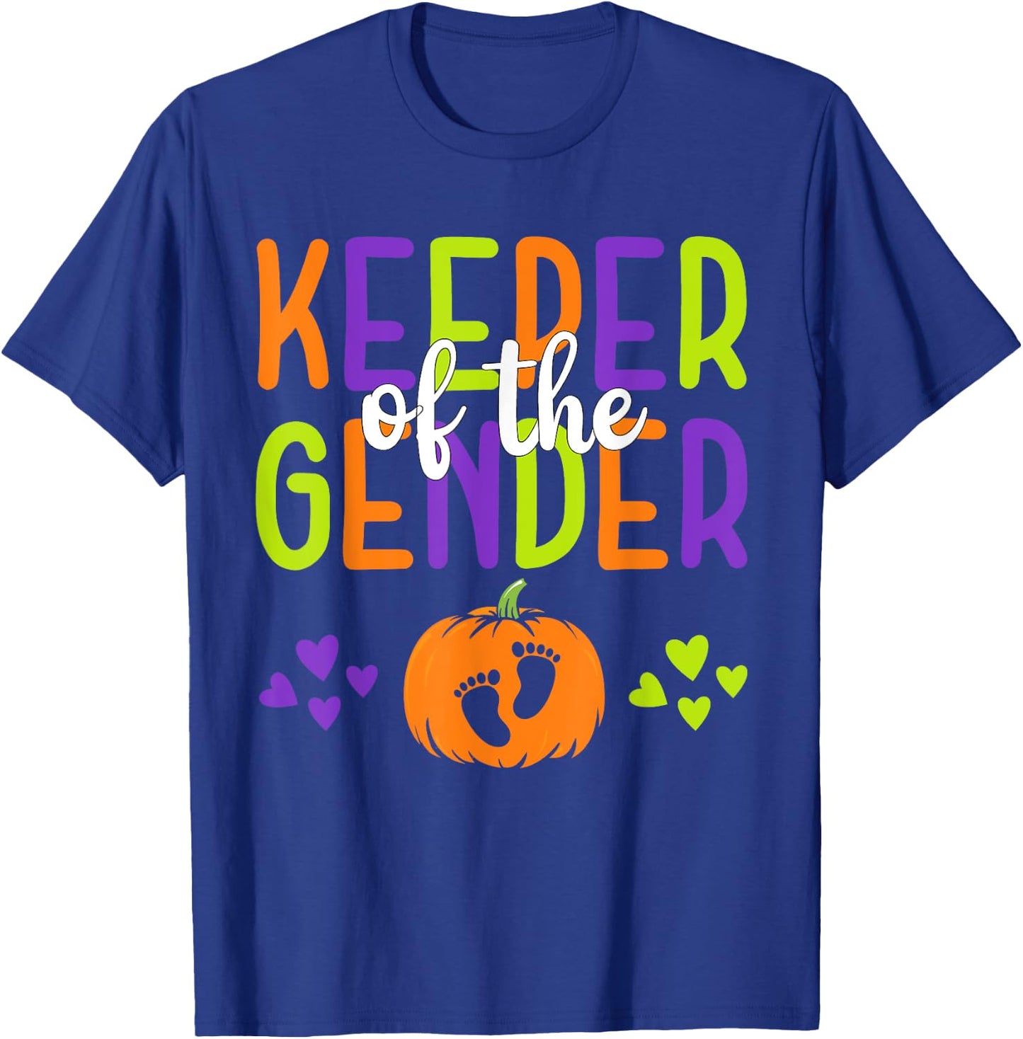Keeper Of The Gender Reveal Halloween Pregnancy Announcement T-Shirt - T-Shirt | Royal