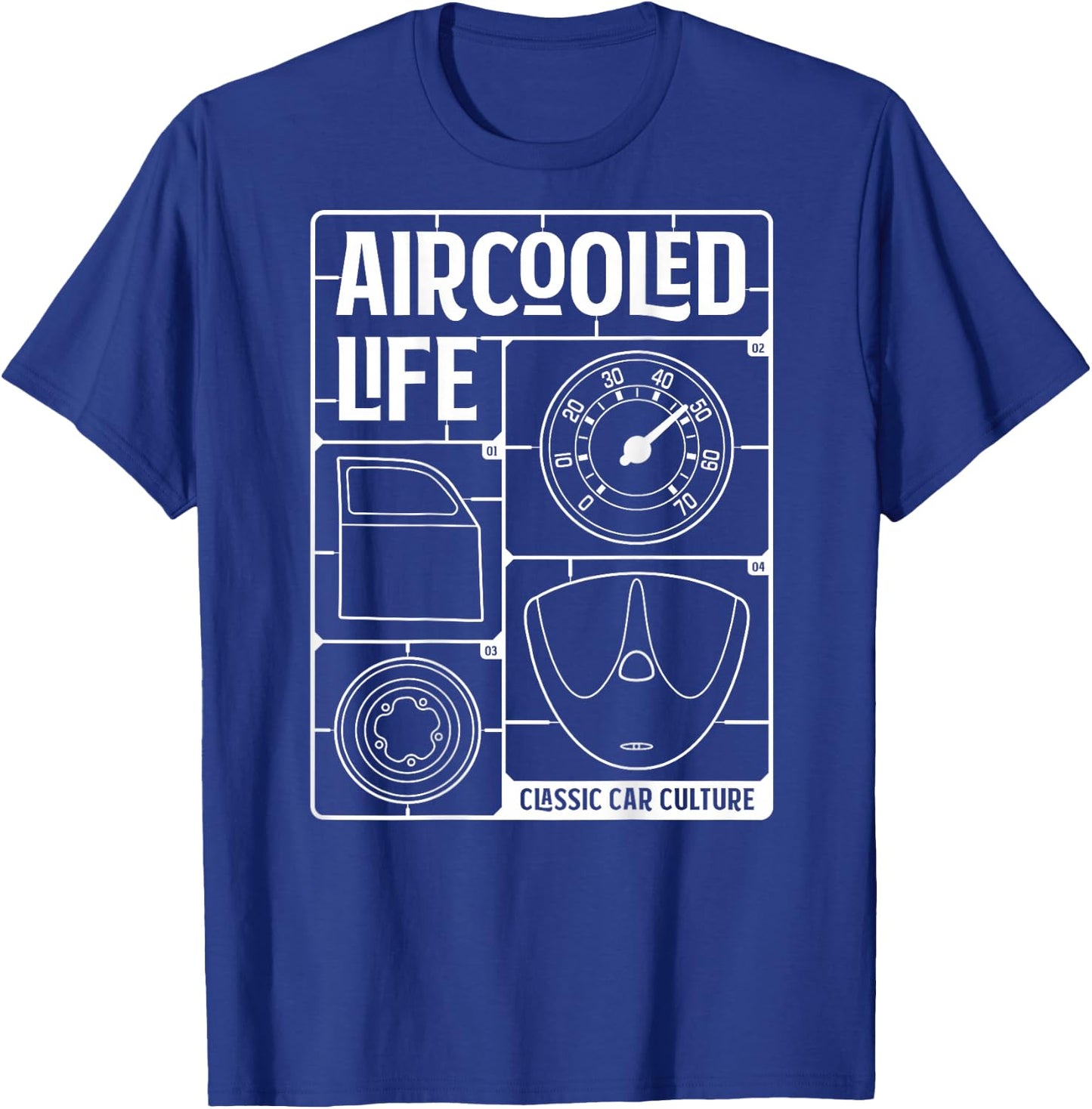 Aircooled Classic Car Parts vdub Air-cooled Life T-Shirt - T-Shirt | Royal
