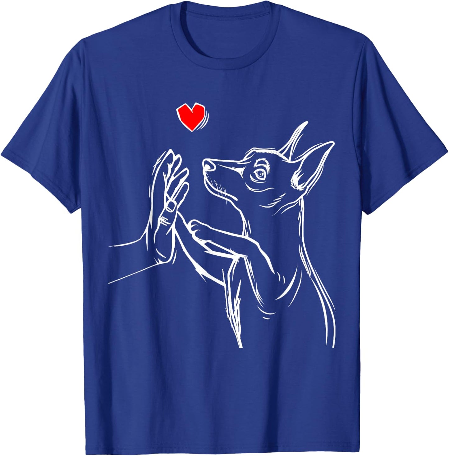 Min Pin Love Miniature Pinscher Dog Mom Women Girls T-Shirt - T-Shirt | Royal