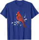 Majestic Red Cardinal Birdwatching Birdwatcher Bird Lover T-Shirt - T-Shirt | Royal