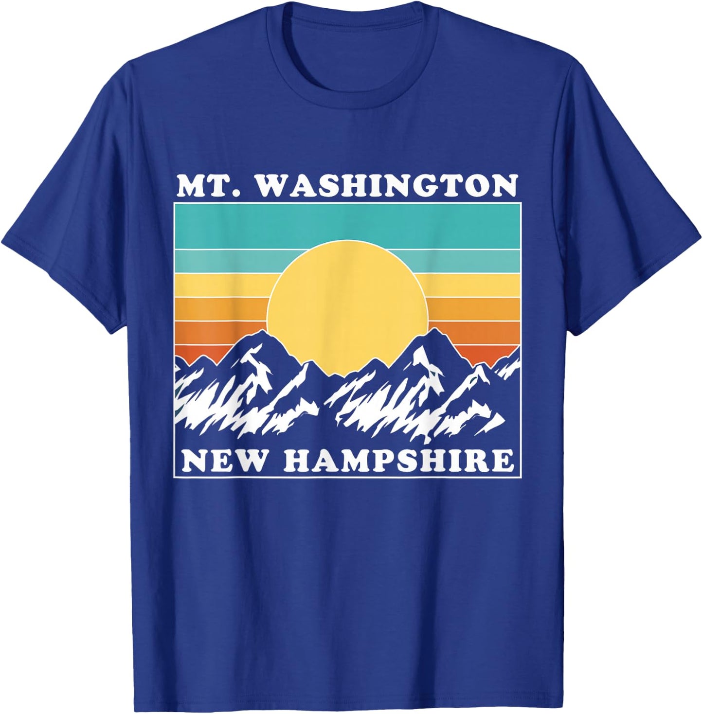 Mount Washington NH Vintage Sunset, Mt Washington T-Shirt - T-Shirt | Royal