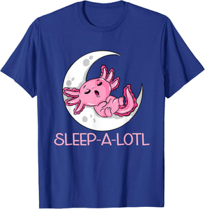 SLEEP-A-LOTL Sleeping Axolotl Pyjamas T-Shirt - T-Shirt | Royal