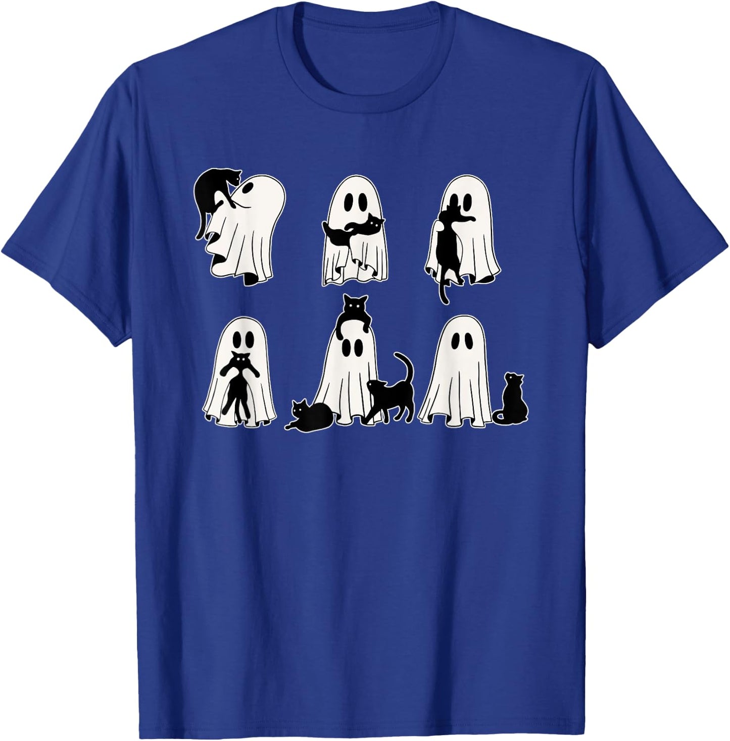Ghost Cat, Retro Cat Ghost Halloween, Cute Cat Lovers Women T-Shirt - T-Shirt | Royal