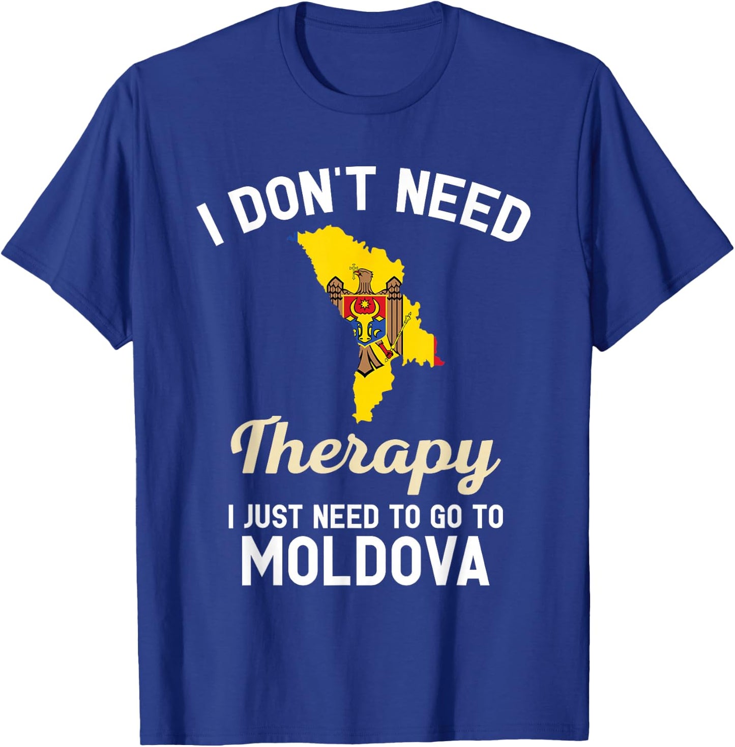 Moldova Moldovan Flag Map Travel Gifts T-Shirt - T-Shirt | Royal