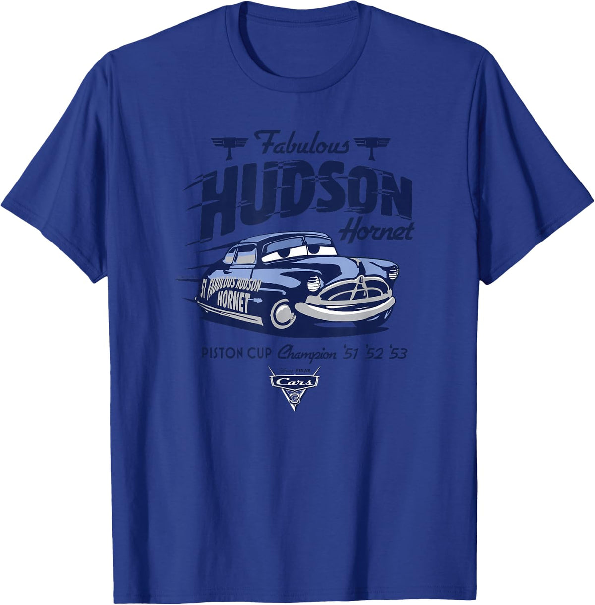 Cars - Fabulous Hudson Hornet T-Shirt - T-Shirt | Royal