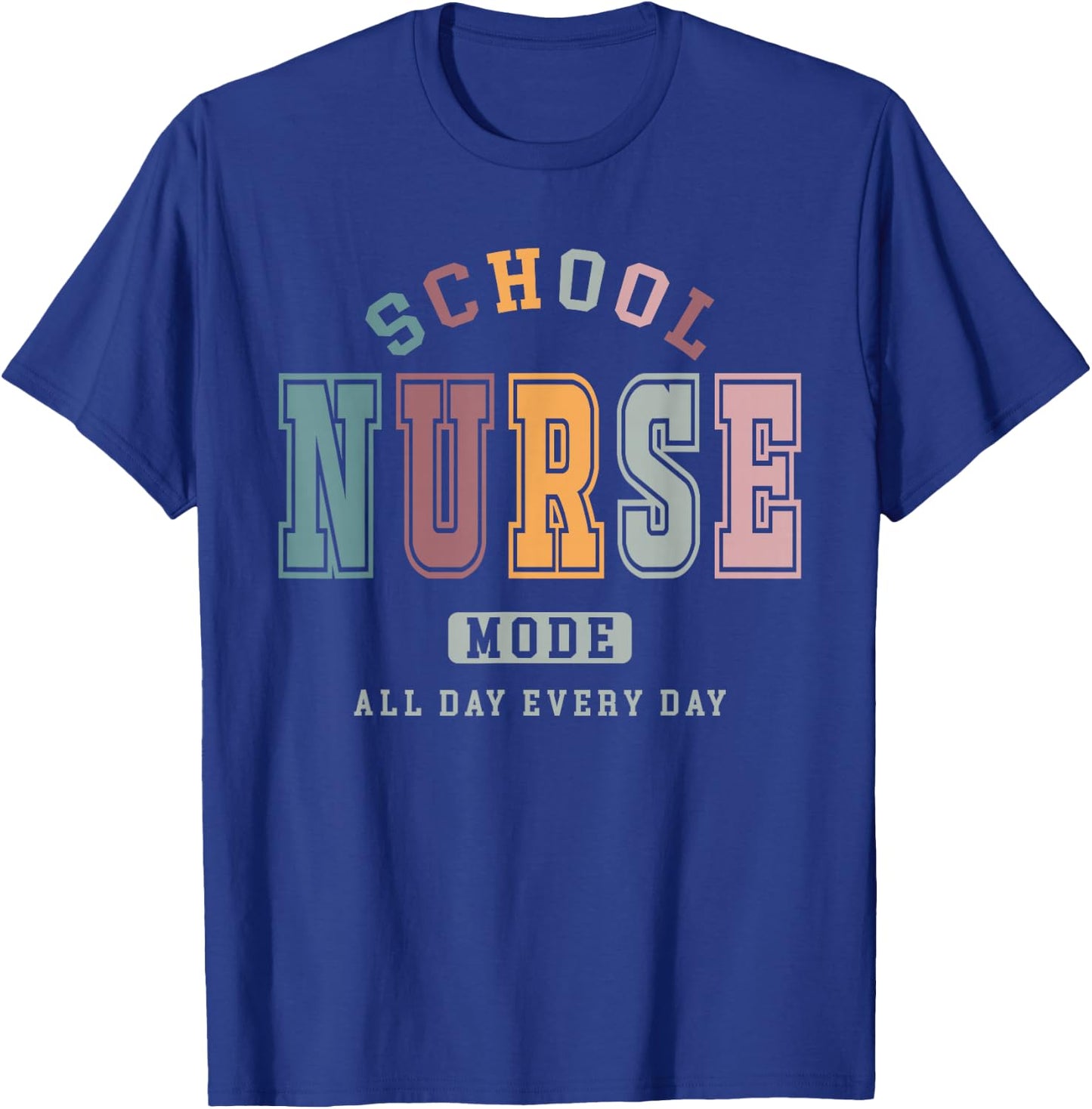 Vintage School Nurse Mode Nursing Life Appreciation Week T-Shirt - T-Shirt | Royal