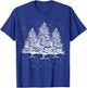 Outdoor Pine Tree Sun Minimalist Christmas Nature Men Women T-Shirt - T-Shirt | Royal