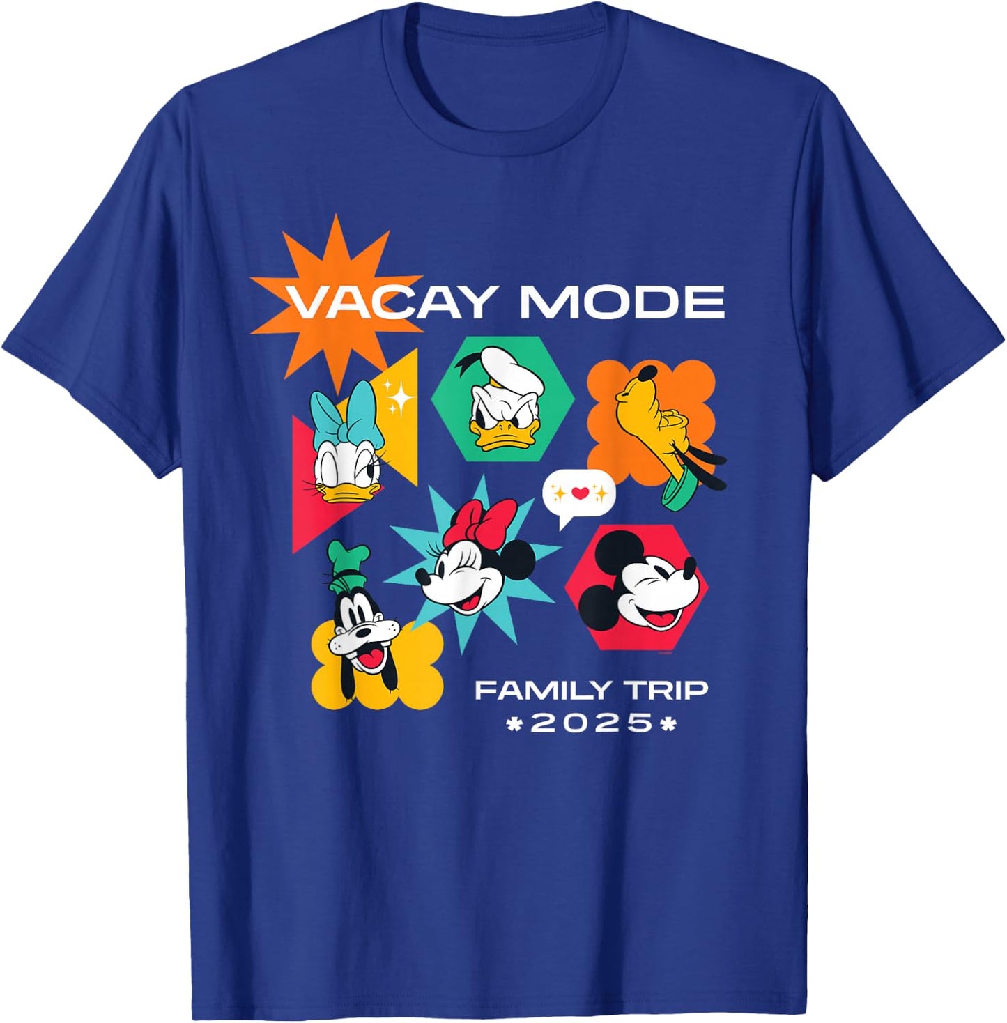 Disney Mickey & Friends Vacay Mode Family Trip Vacation 2025 T-Shirt - T-Shirt | Royal