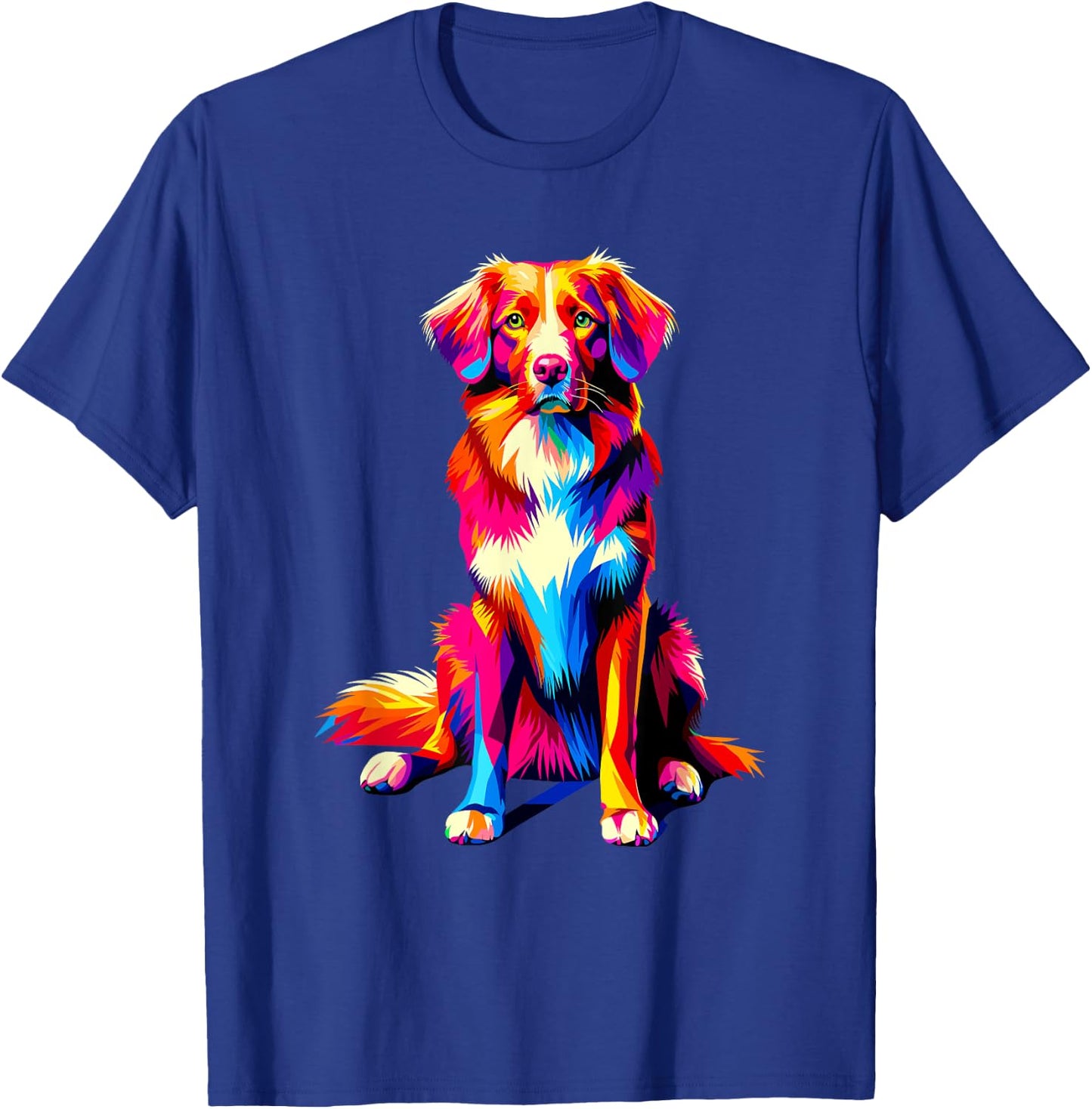 Colorful Pop Art Nova Scotia Duck Tolling Retriever T-Shirt - T-Shirt | Royal