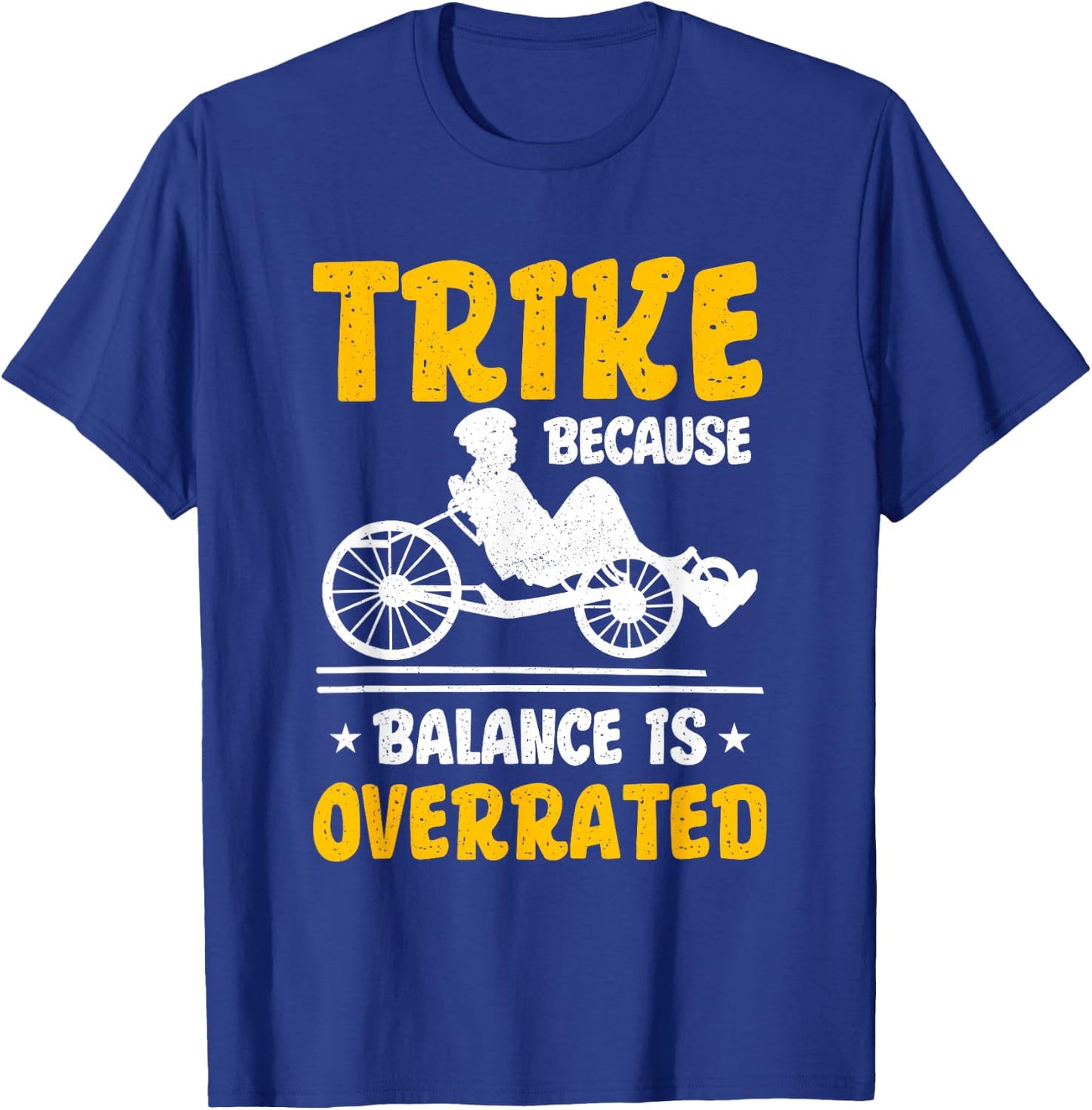 Recumbent Trike Cyclist Bicycle T-Shirt - T-Shirt | Royal