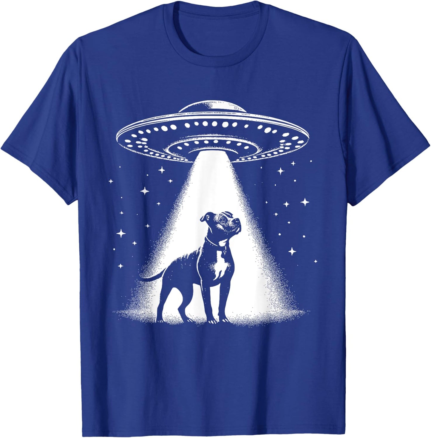 American Pit Bull Terrier Mom Dad Dog - Funny Alien UFO T-Shirt - T-Shirt | Royal