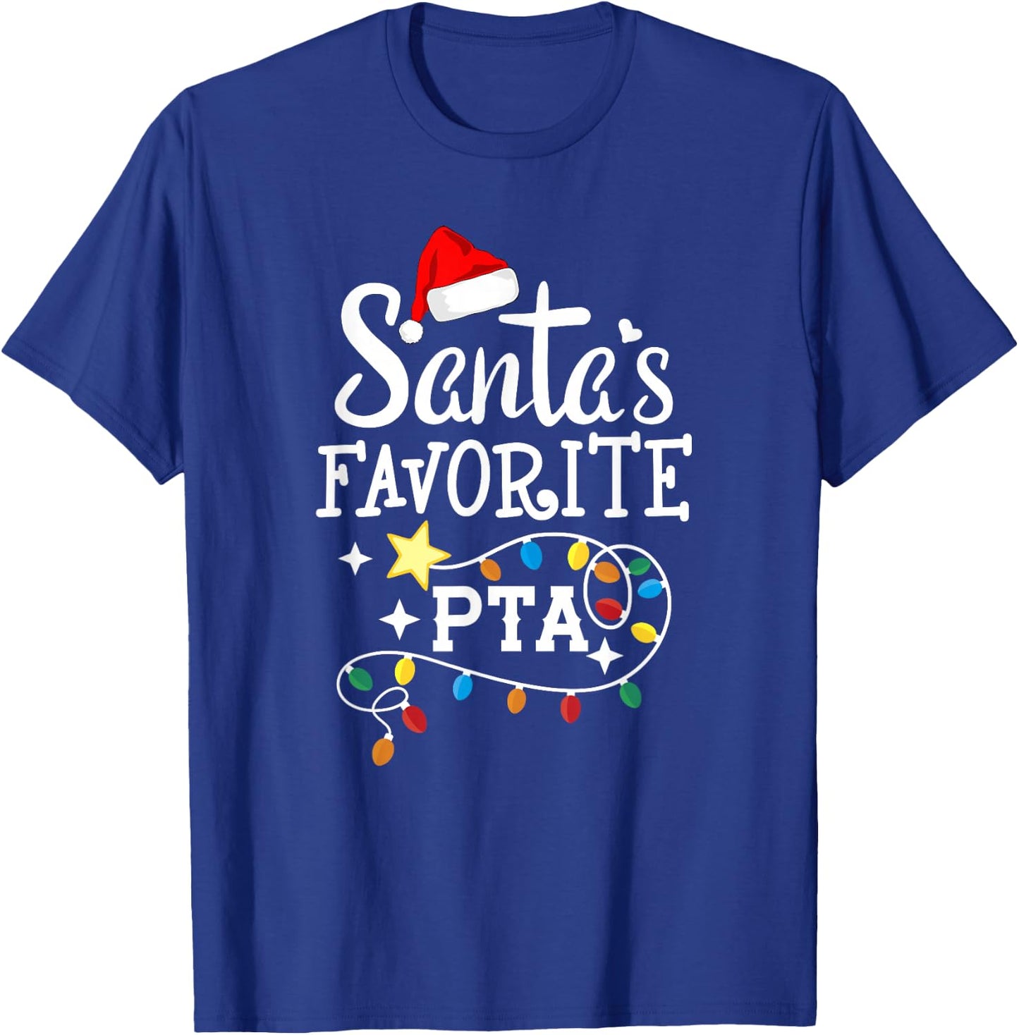 Christmas Physical Therapist Assistant Santa's Favorite PTA T-Shirt - T-Shirt | Royal