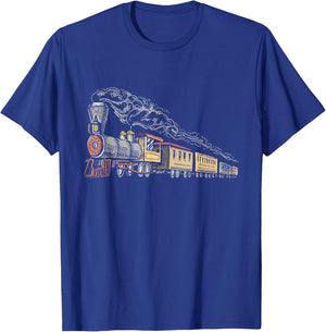 Steam Engine - Model Train Lover Railwayman Driver Railroad T-Shirt - T-Shirt | Royal