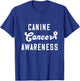 Canine Cancer Awareness Ribbon Paw Print Pet Cancer T-Shirt - T-Shirt | Royal