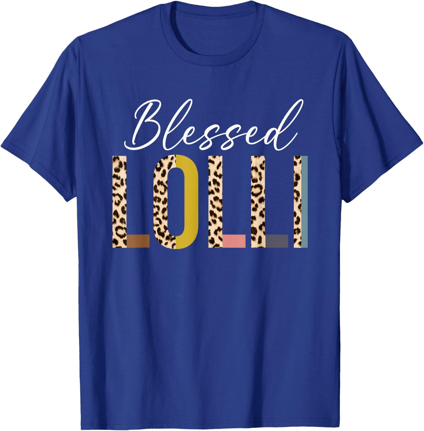 Blessed Lolli for Grandma Grandmother Announcement T-Shirt - T-Shirt | Royal