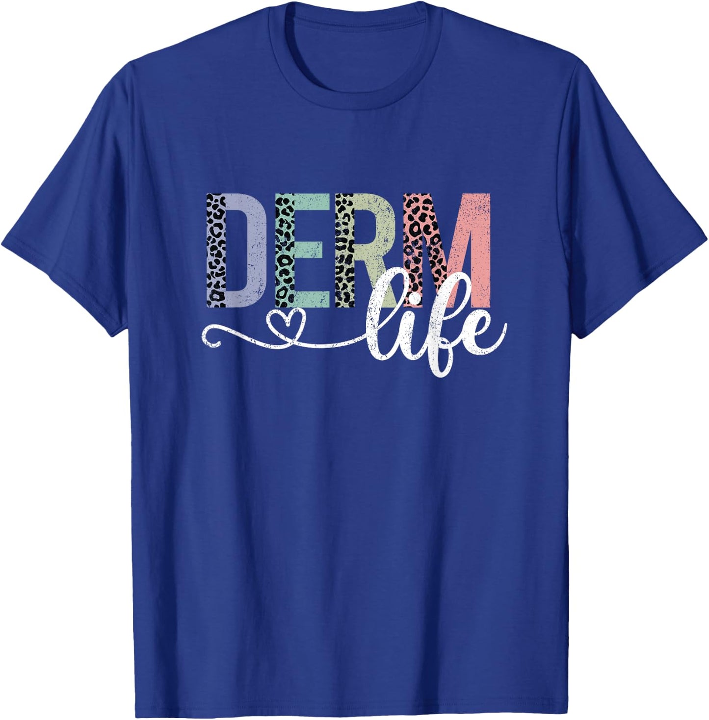 Vintage Derm Life Dermatology Cosmetic Dermatologist T-Shirt - T-Shirt | Royal