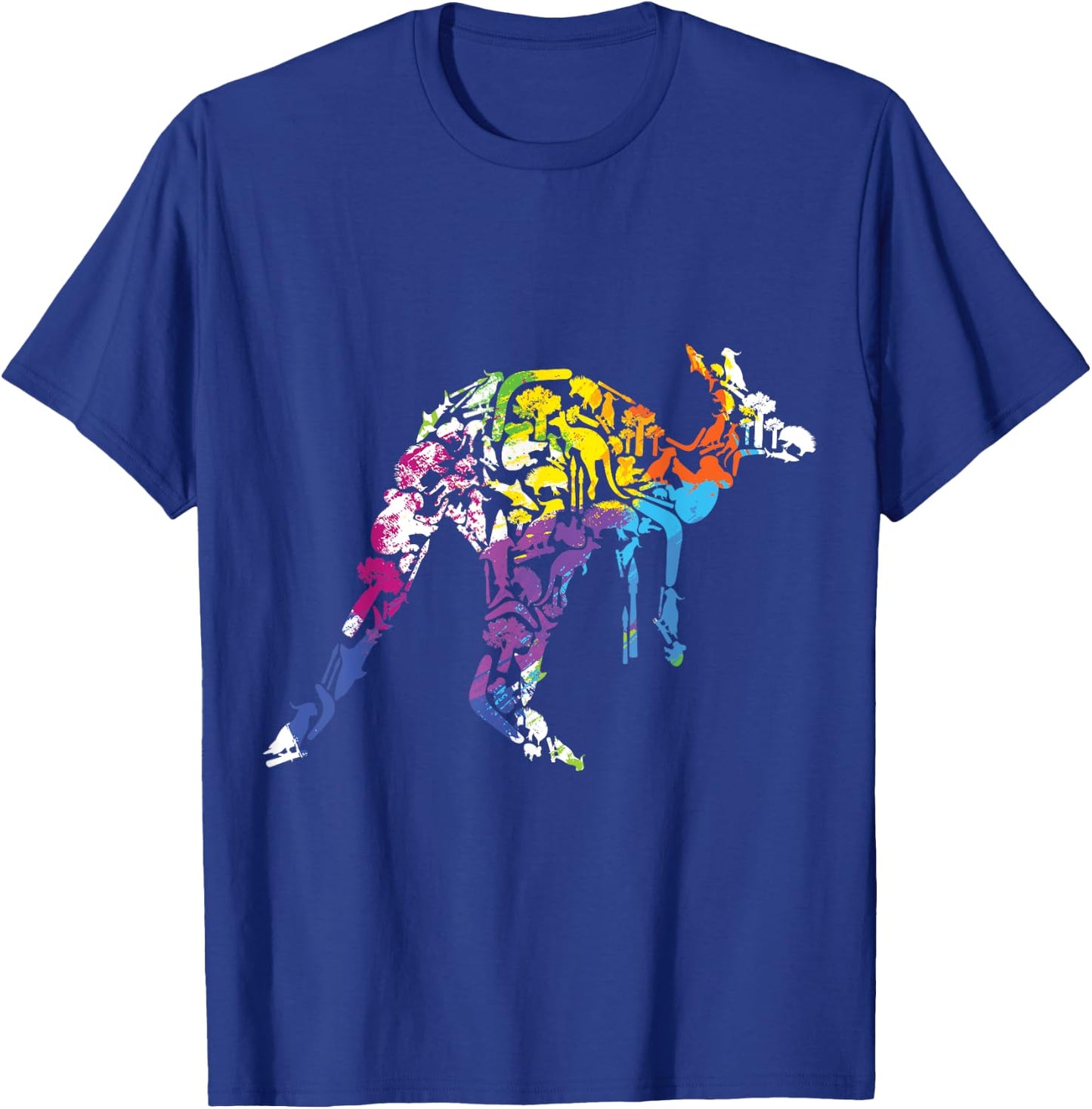 Nature Lovers Australia Wild Animals Kangaroo T-Shirt - T-Shirt | Royal