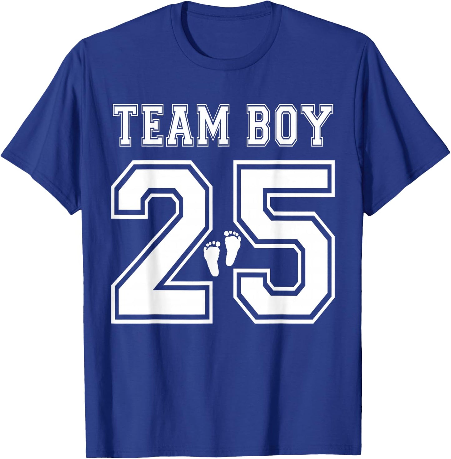 2025 Team Boy Gender Reveal Boy Baby Shower Adoption T-Shirt - T-Shirt | Royal