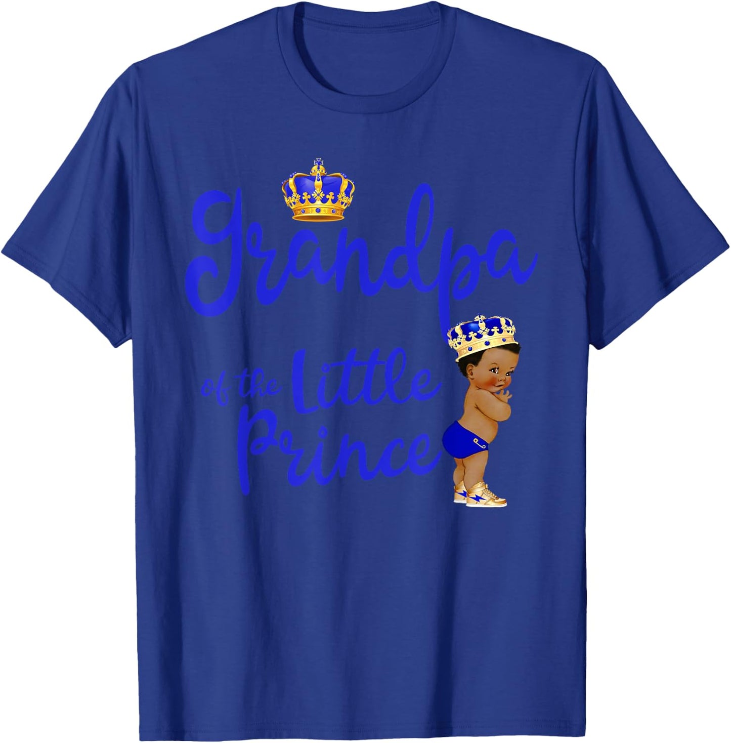 Grandpa Of The Birthday Prince Boy Bday Party Idea T-Shirt - T-Shirt | Royal