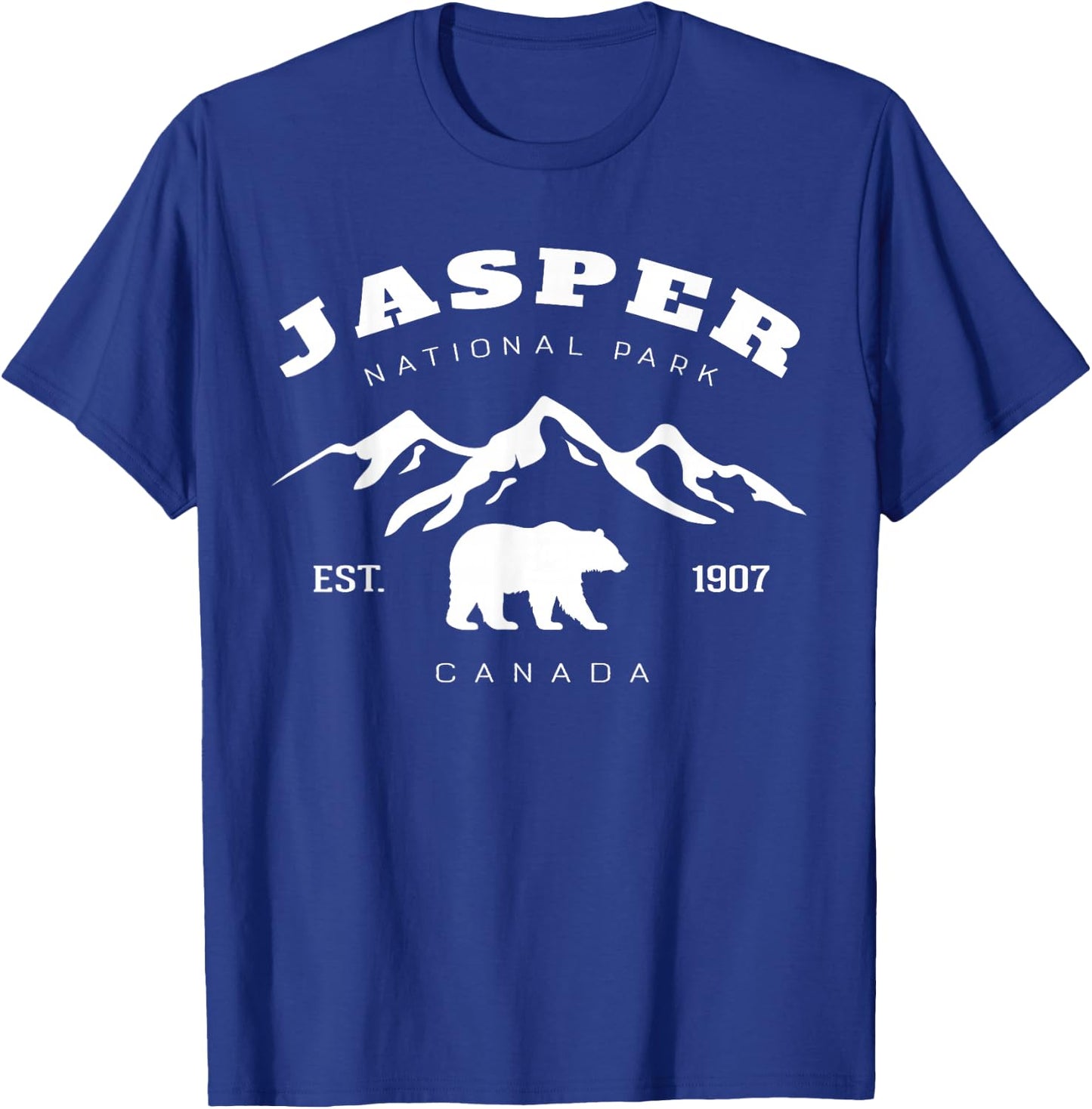 Retro Vintage Jasper National Park for kids Hiking Camping T-Shirt - T-Shirt | Royal