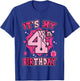 Kids It's My 4th Birthday Spider Girl Costume Party 4 Year Old T-Shirt - T-Shirt | Royal