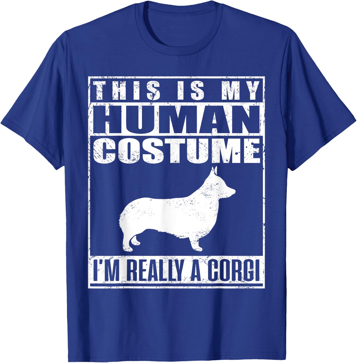 This is My Human Costume I'm A Corgi Dog Halloween Puppy T-Shirt - T-Shirt | Royal