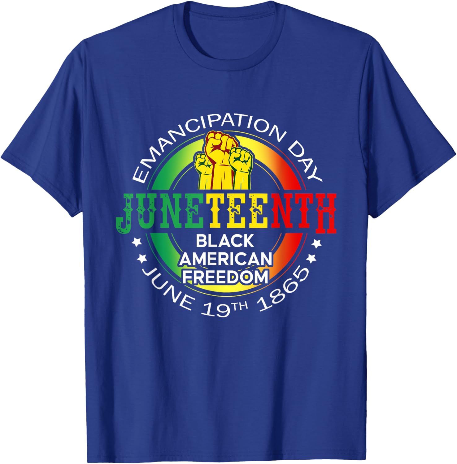 Juneteenth African American Freedom 1865 Black History Month T-Shirt - T-Shirt | Royal