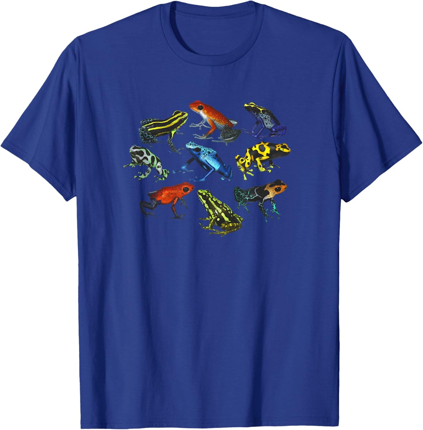 Colorful Collection Of Poison Dart Frogs Beautiful Nature T-Shirt - T-Shirt | Royal